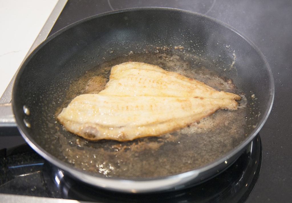 Pan Fried Plaice with a Creamy Mushroom Sauce and Roasted Tenderstem Broccoli