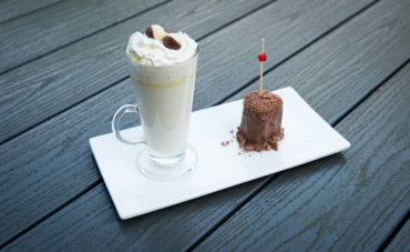 WHITE HOT CHOCOLATE WITH CHOCOLATE FLAKE MARSHMALLOW STIRRERS by Home Cooking with Julie 04