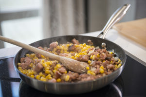 Sausage and sweetcorn penne Home Cooking with Julie Neville3