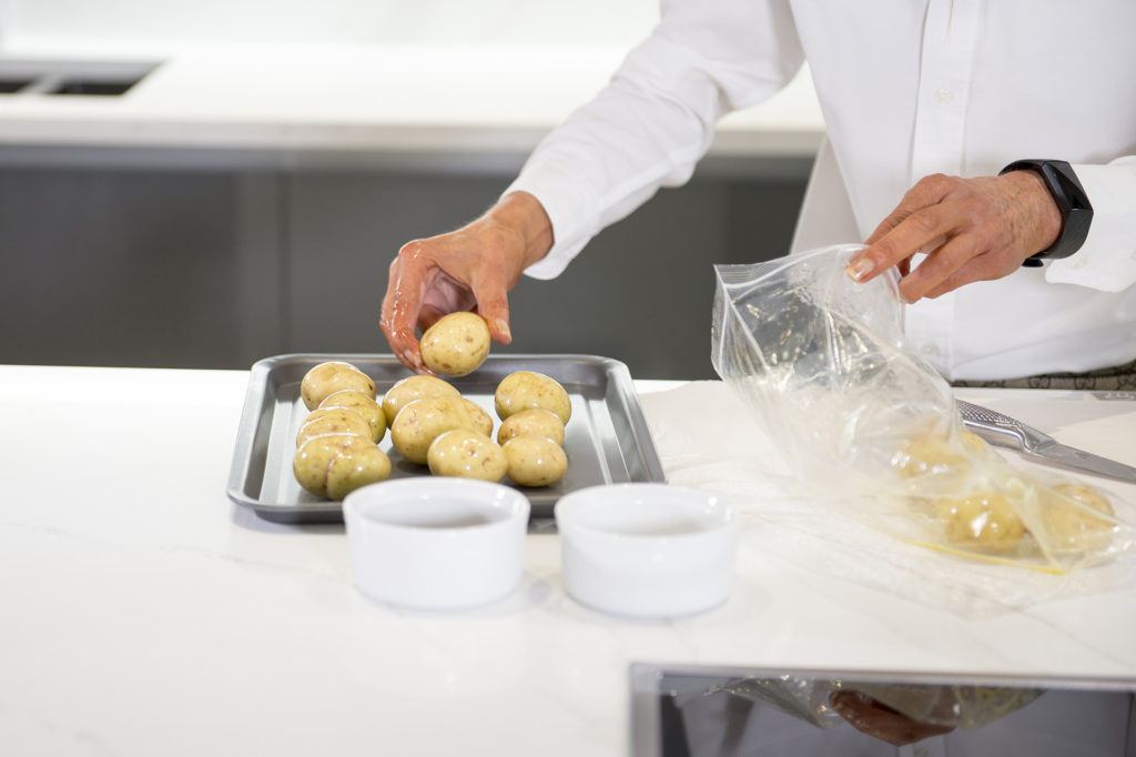 Parmesan Mini Hasselback Potatoes recipe home cooking with julie neville