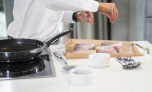 pan fried swordfish served with rocket and lemon recipe home cooking with julie neville