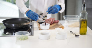 sesame crusted tuna served with peas and onions recipe home cooking with julie neville1