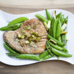 sesame crusted tuna served with peas and onions recipe home cooking with julie neville31