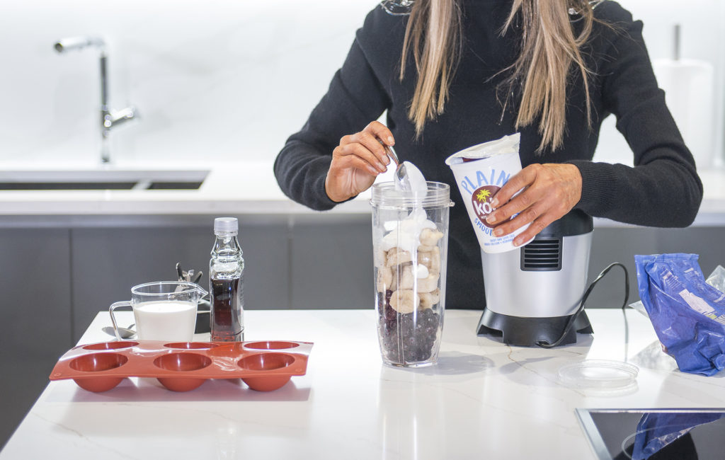 BLUEBERRY BANANA ICE CREAM recipe by home cooking with julie neville7