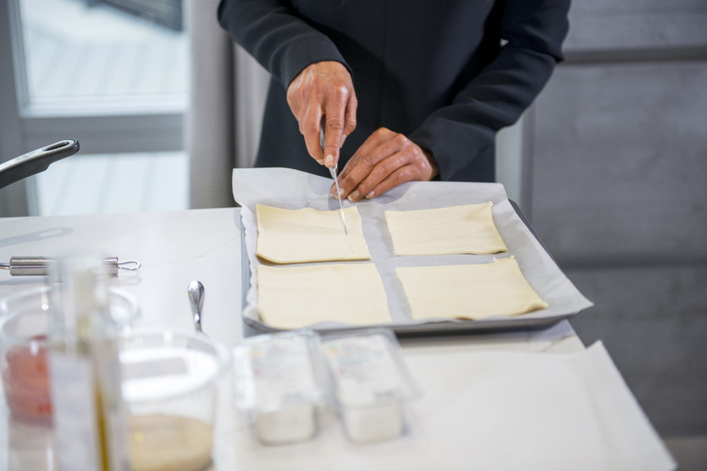 Goats cheese and tomato tart