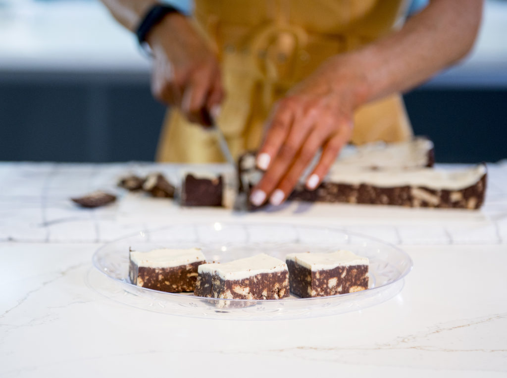 no bake chocolate fudge bars recipe by home cooking with julie neville