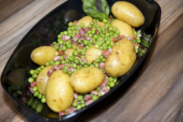 Pea Pancetta and Potato Salad Home Cooking with Julie Neville