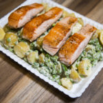 salmon salad asparagus pea potato recipe Home Cooking with Julie Neville23