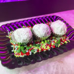 Red velvet cookie snowball bites