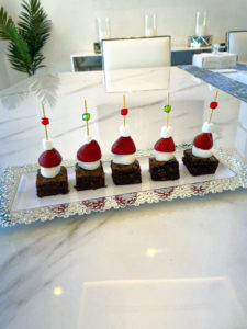Santa Hats Chocolate Brownies