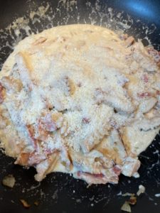 Creamy chicken and bacon linguini recipe by home cooking with julie neville4