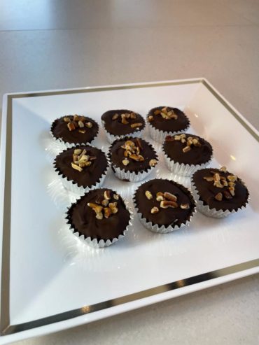 Bourbon pecan chocolate cups recipe by home cooking with julie neville2
