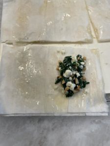 spinach feta and pinenut spring rolls recipe by home cooking with julie neville9