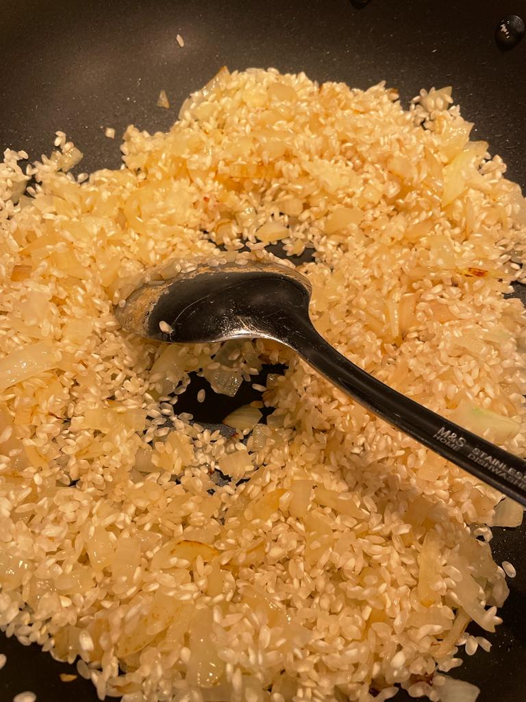 pea asparagus risotto Julie neville home cooking