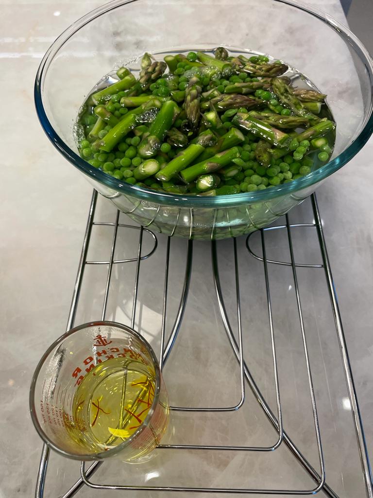 pea asparagus risotto Julie neville home cooking