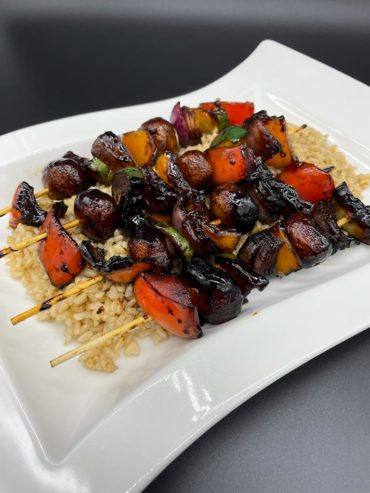 Teriyaki vegetable skewers home cooking with julie neville8