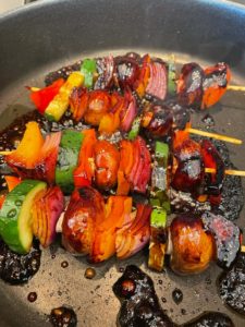 Teriyaki vegetable skewers home cooking with julie neville8