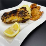 Crispy cod served with cheesy cauliflower mash recipe by home cooking with julie neville1