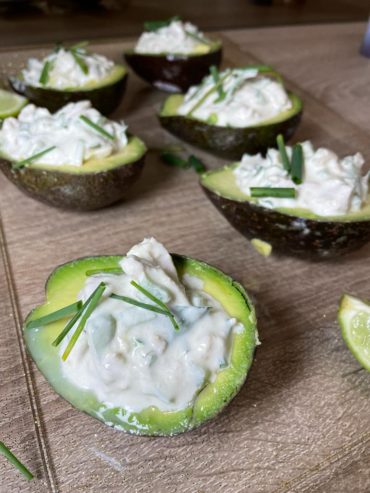 Salmon loaded avocados recipe by home cooking with julie neville0