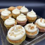 Apple and walnut breakfast muffins with cream cheese frosting1