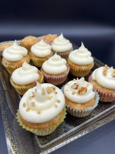 Apple and walnut breakfast muffins with cream cheese frosting1