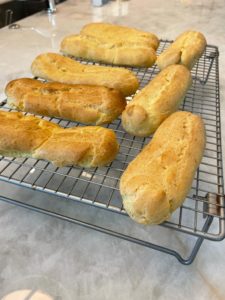 Raspberry white chocolate eclairs recipe by home cooking with julie neville0