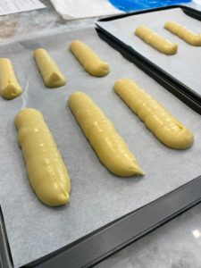 Raspberry white chocolate eclairs recipe by home cooking with julie neville0