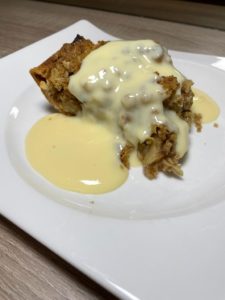 Apple, almond and pecan crumble pie JULIE NEVILLE