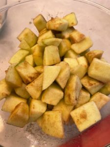 Apple, almond and pecan crumble pie JULIE NEVILLE