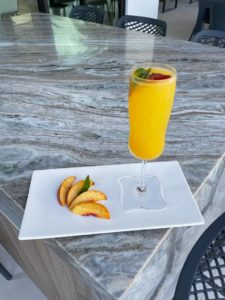 Peach prosecco cocktail recipe by home cooking with julie neville6