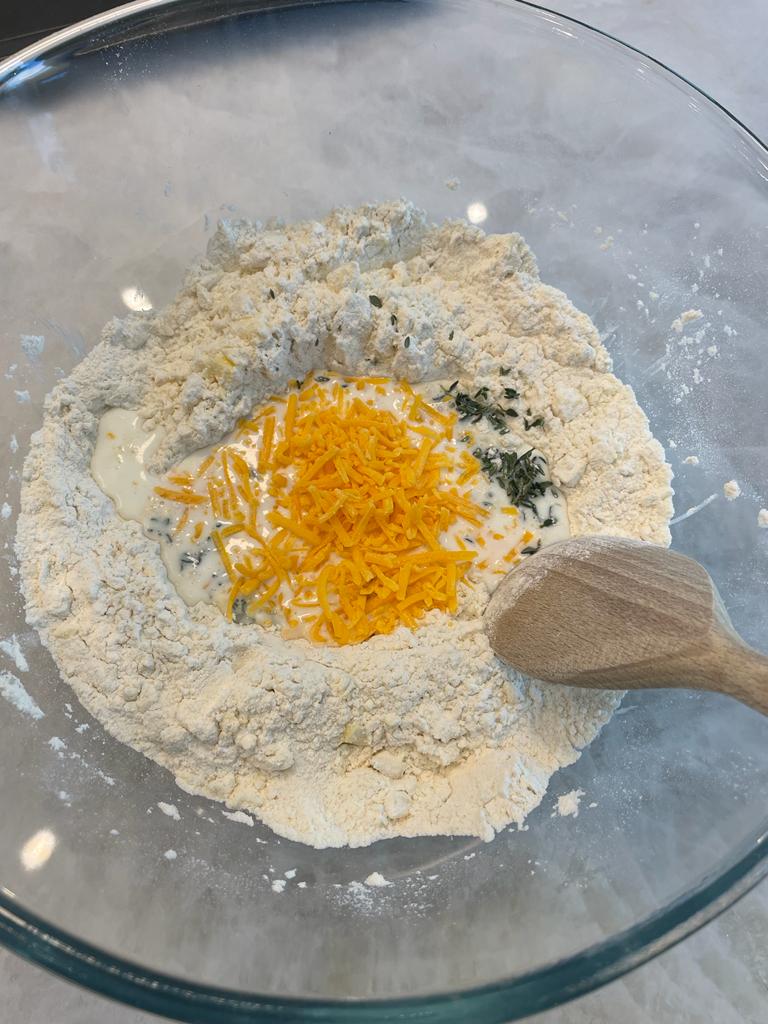 Flaky cheddar biscuits home cooking with julie neville1