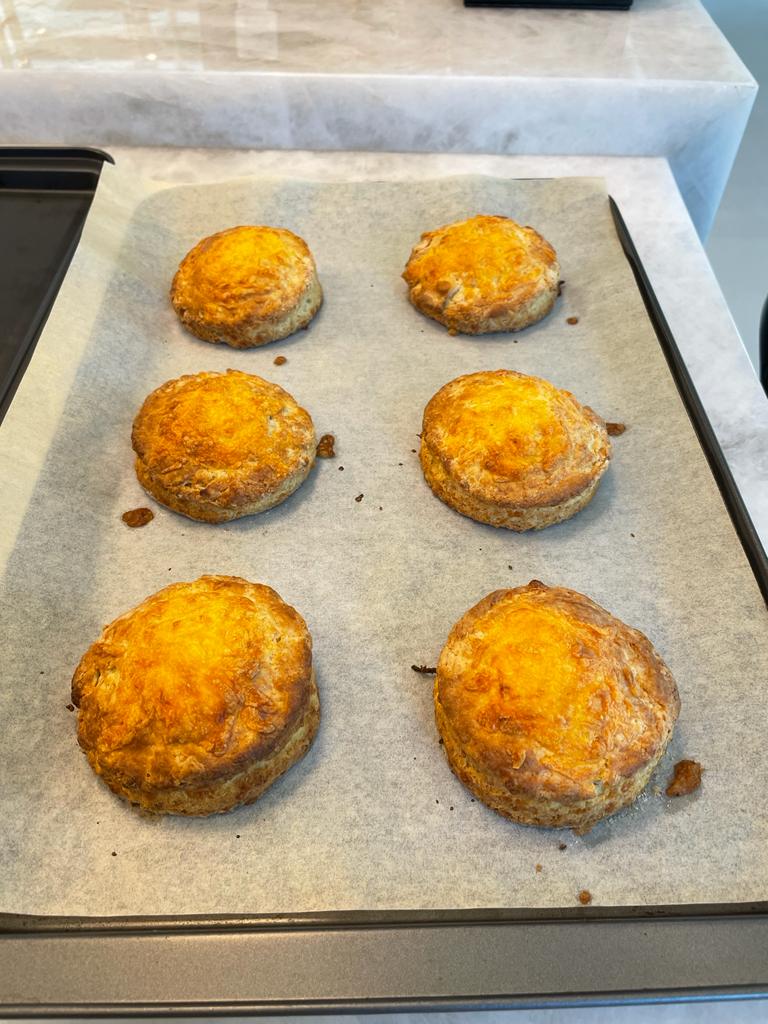 Flaky cheddar biscuits home cooking with julie neville1