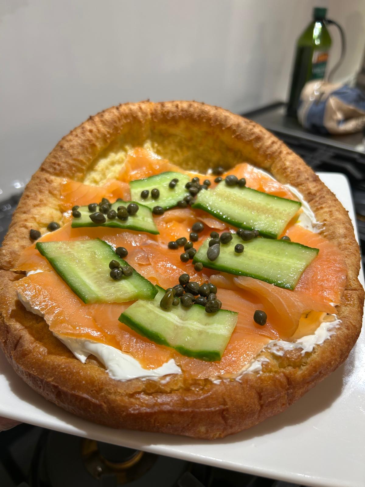 Smoked Salmon & Cream Cheese Giant Yorkshire Pudding
