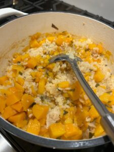 Baked Butternut Squash and Bacon Risotto