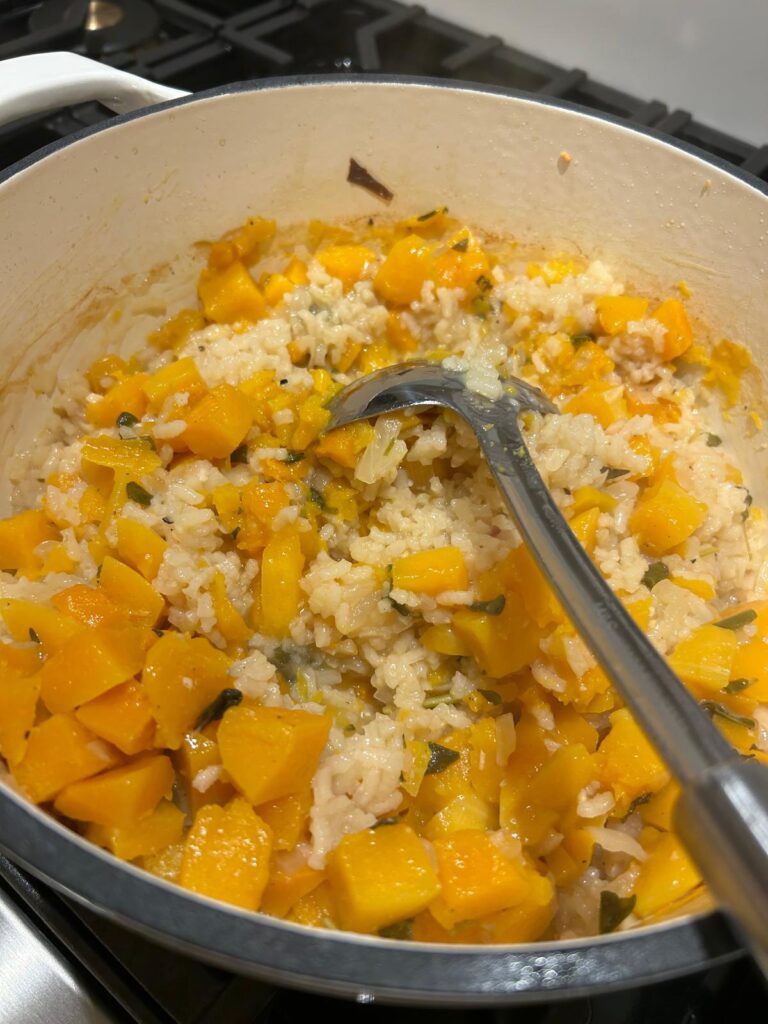 Baked Butternut Squash and Bacon Risotto