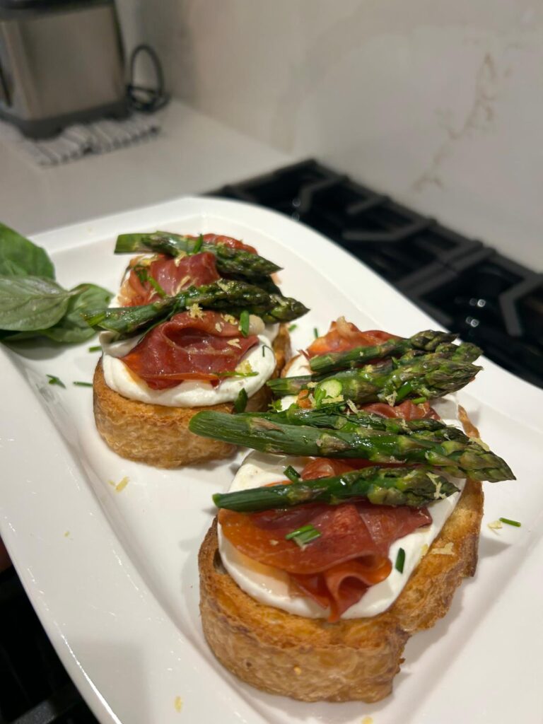 Ricotta and Prosciutto Toasts