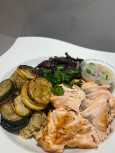 Salmon and Vegetable Bowls