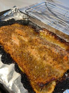 Honey and Wholegrain Mustard Roasted Salmon