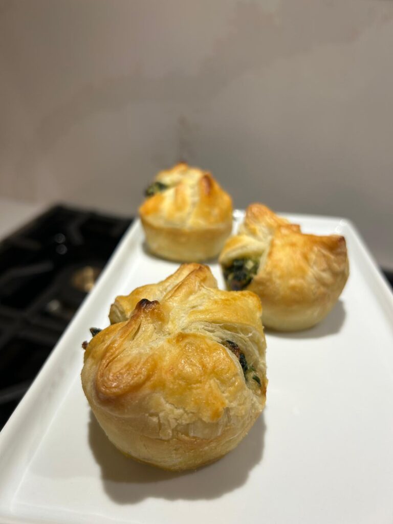 Puffed Spinach Tarts
