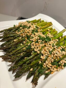 Roasted Asparagus with Toasted Pine Nuts Recipe