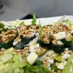 Grilled courgette and feta salad