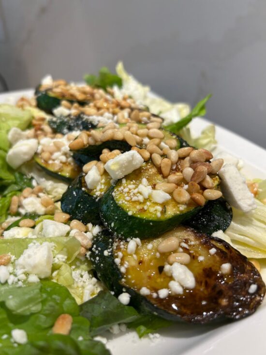 Grilled Courgette and Feta Salad
