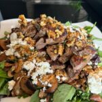 Hot Steak Mushroom and Walnut Salad