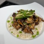 Simple sticky tofu bowl