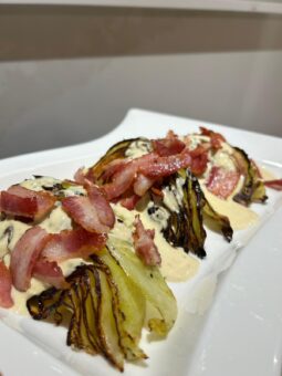 Creamy Bacon Roasted Cabbage