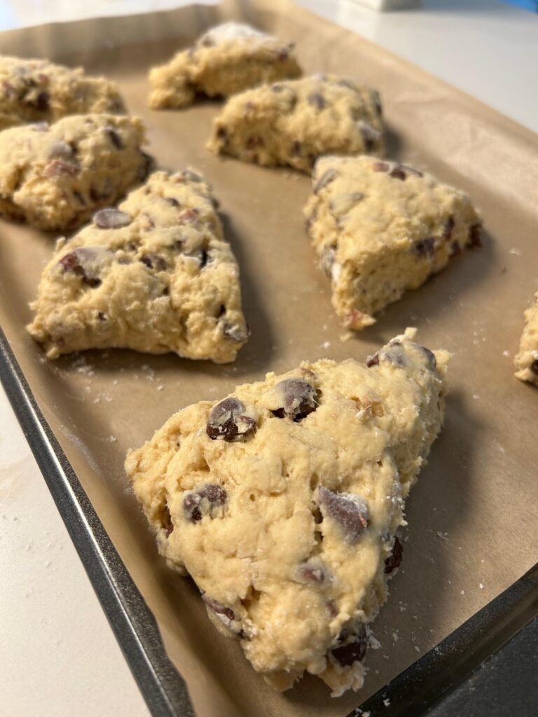 Hazelnut Chocolate Chip Scones