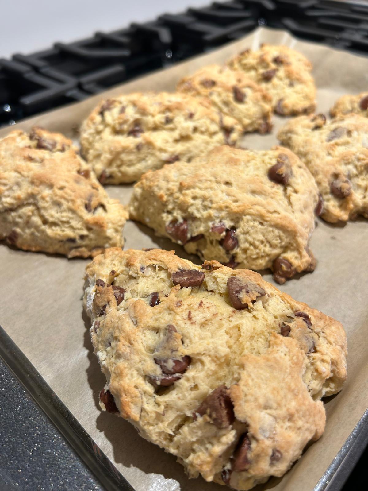 Hazelnut Chocolate Chip Scones