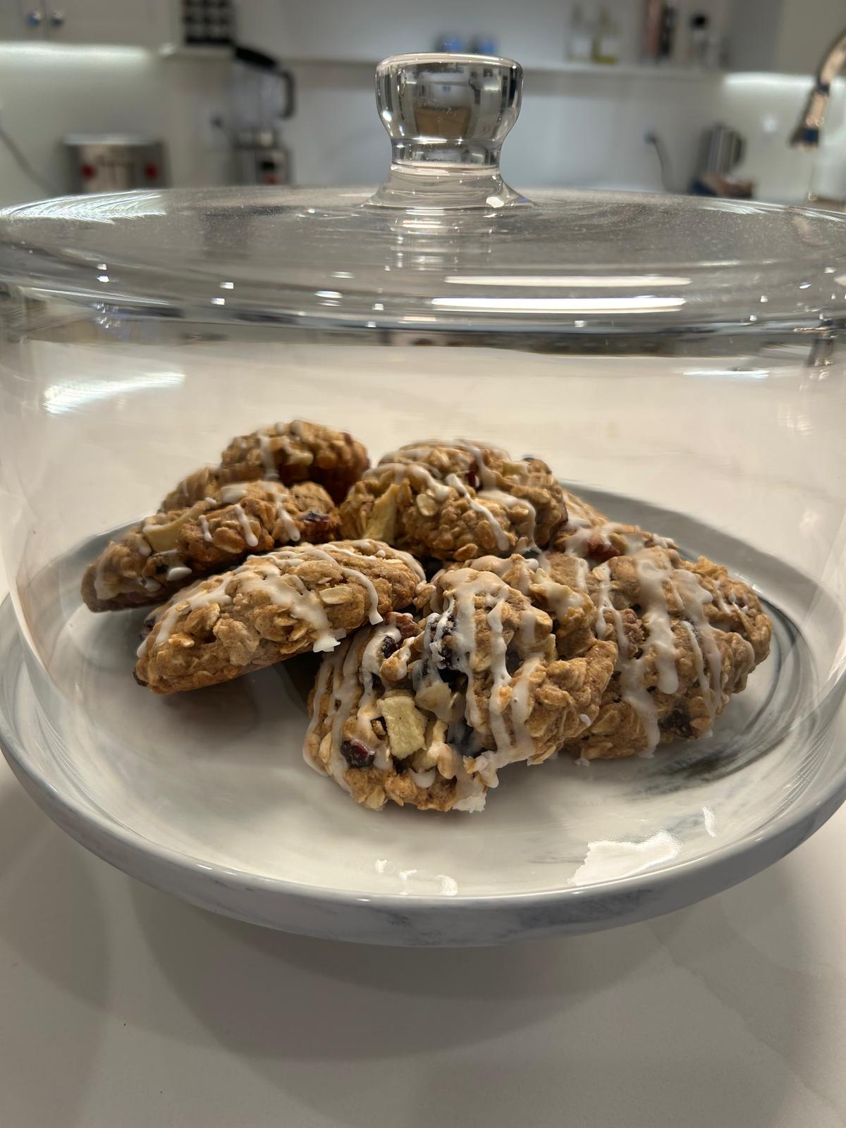 Apple Cranberry Oatmeal Cookies