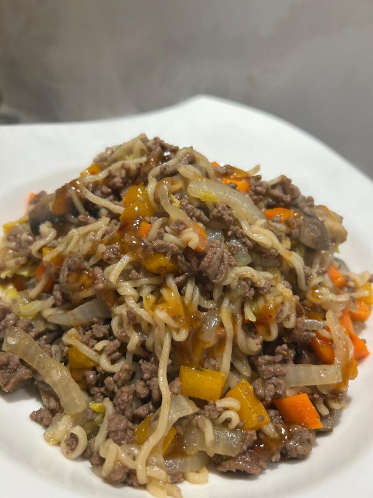 Beef and Ramen Skillet