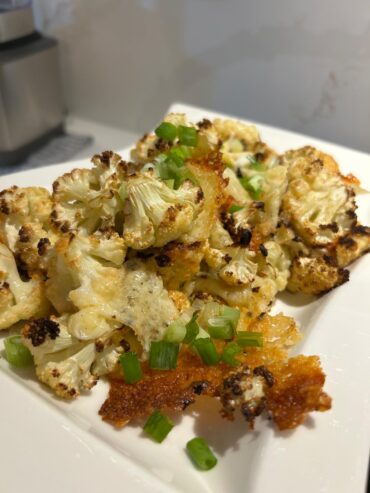 Cheddar Roasted Cauliflower